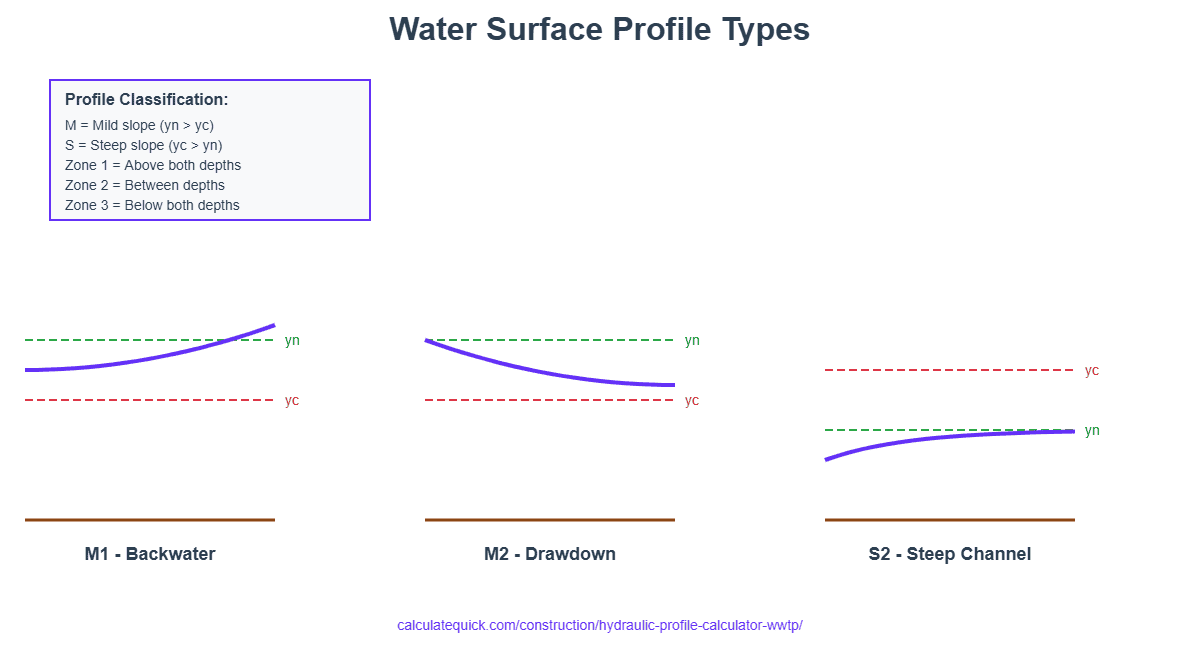 Water Surface Profile Types Water Surface Profile Types