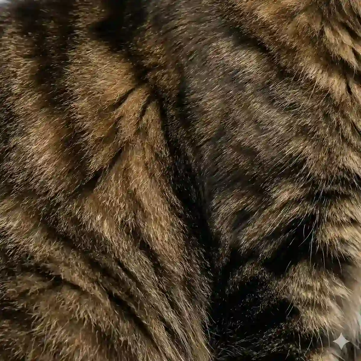 Maine Coon Color Calculator 2 Brown classic tabby Maine Coon fur showing dark stripes over warm brown base