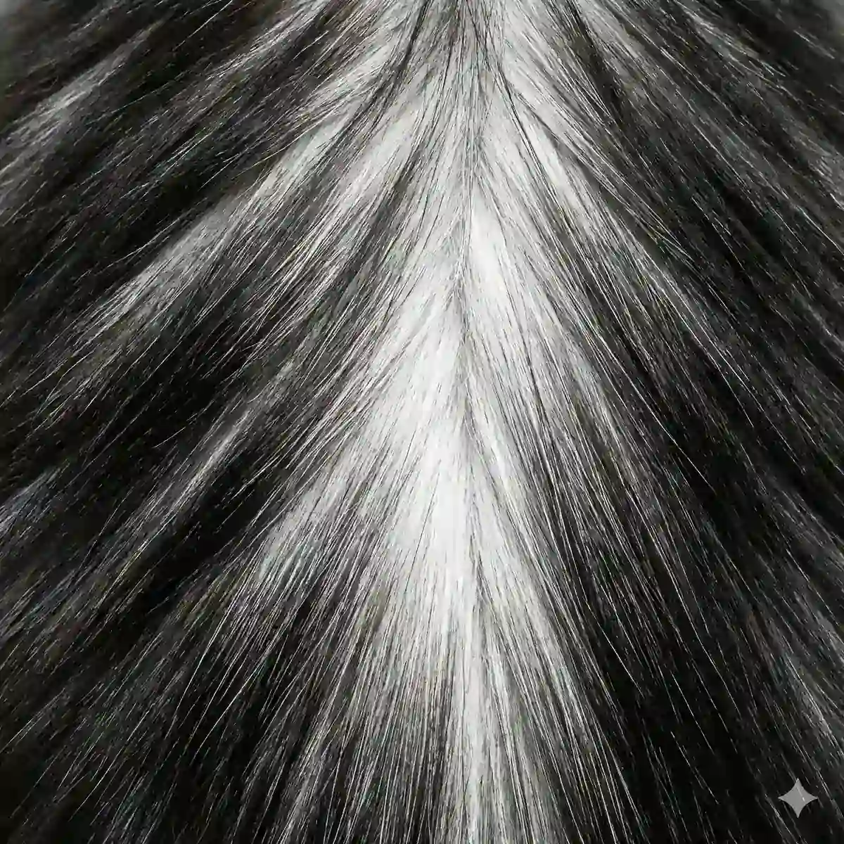 Maine Coon Color Calculator 3 Black smoke Maine Coon fur showing black tips with silver-white roots