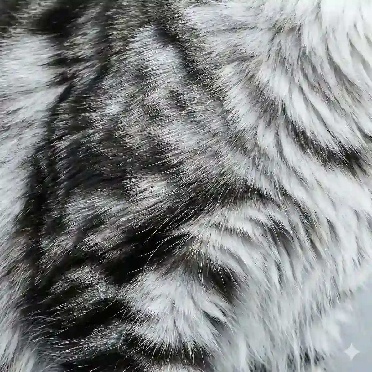 Maine Coon Color Calculator 4 Black silver tabby Maine Coon fur showing black stripes over bright silver base