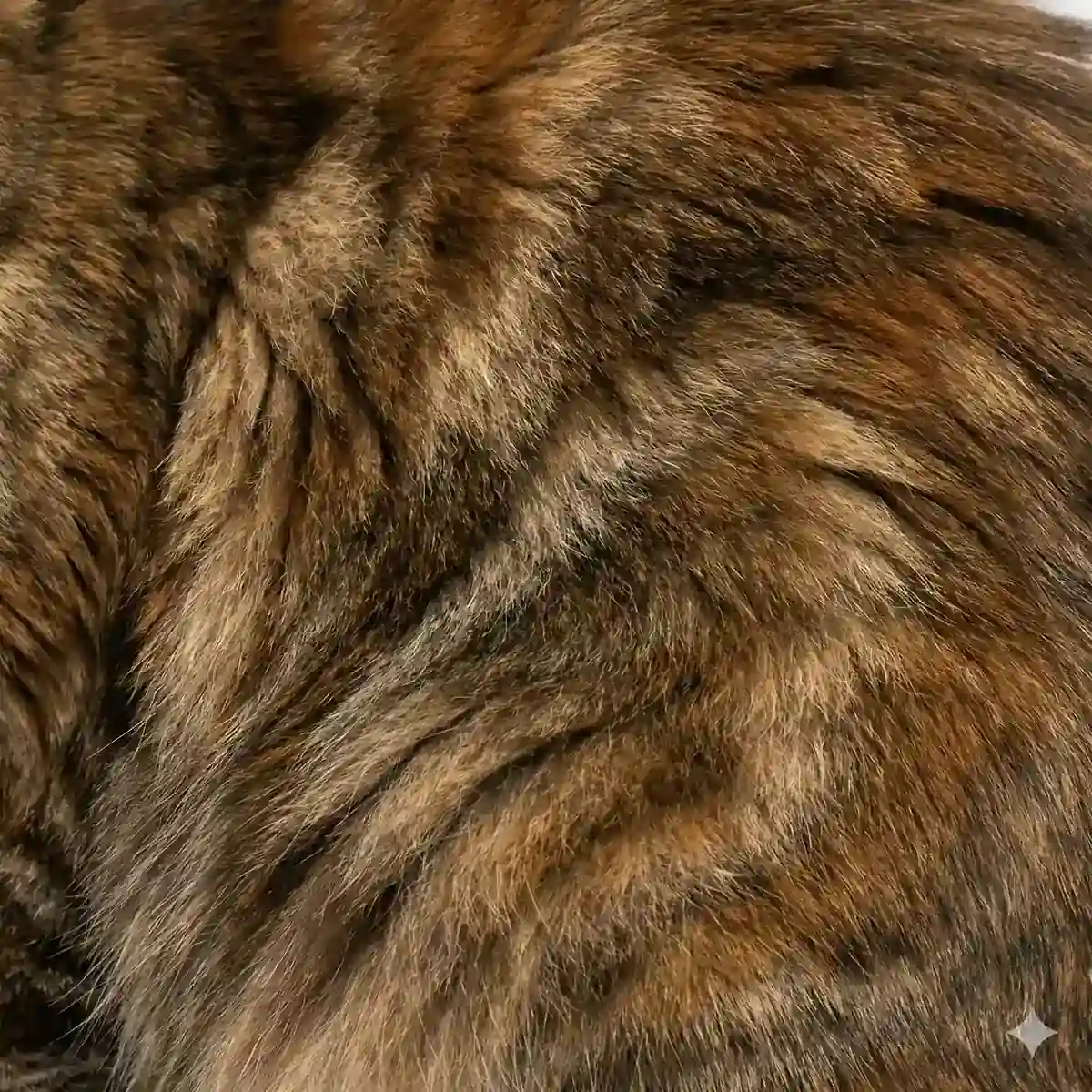 Maine Coon Color Calculator 18 Torbie Maine Coon fur showing tabby stripes mixed with red-orange patches