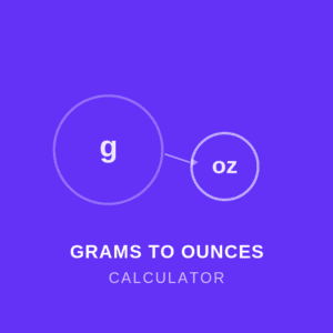Grams to Ounces Calculator